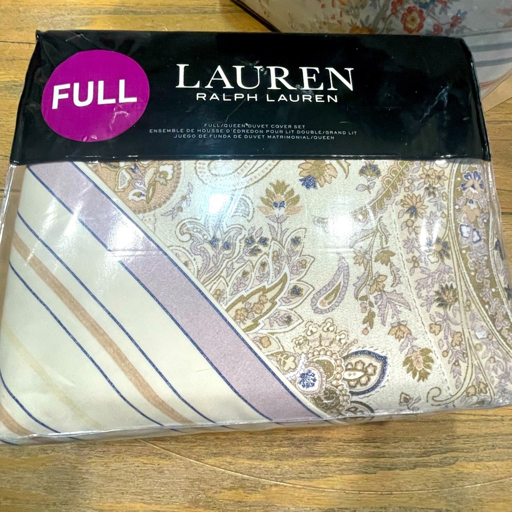 Lauren Ralph Lauren Full/Queen Duvet Cover Set ESTELLA PAISLEY